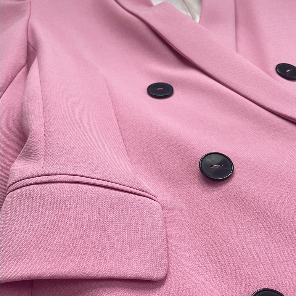 Zara Blush Pink Double-Breasted Blazer - Picture 5 of 12